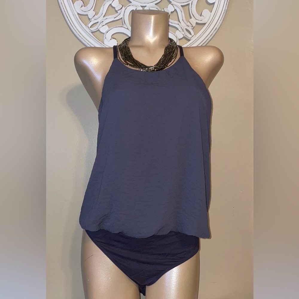 Torrid women’s bodysuit 1x XL grey tank blouse top solid basic casual business